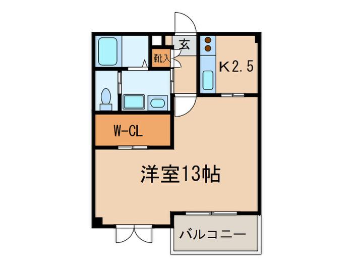 名鉄瀬戸線 尾張旭駅 徒歩15分 3階建 築25年(1K/1階)の間取り写真