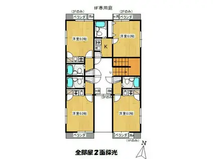 ファイトコート(ワンルーム/2階)の間取り写真
