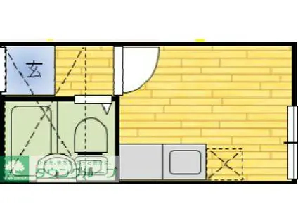 プラザ・ドゥ・ラブラドー(1K/2階)の間取り写真