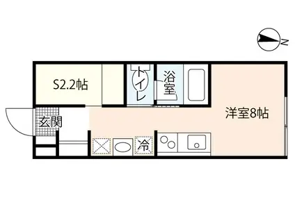 プリマヴェーラ阿品(ワンルーム/2階)の間取り写真