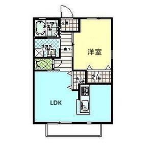 COMODO(1LDK/1階)の間取り写真