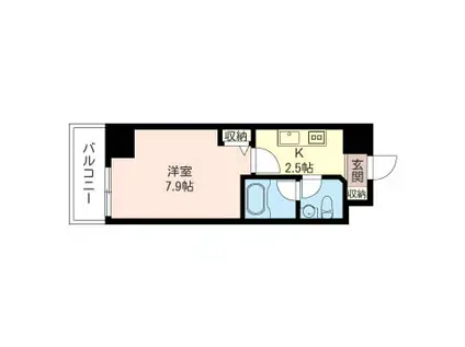 CUARTO TCC(1K/4階)の間取り写真