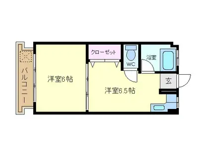 神明富士美マンション(1DK/1階)の間取り写真