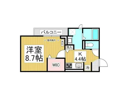 セルメイユール(1K/2階)の間取り写真