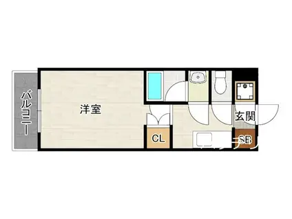 フィンリー大濠BAYウエスト(1K/5階)の間取り写真