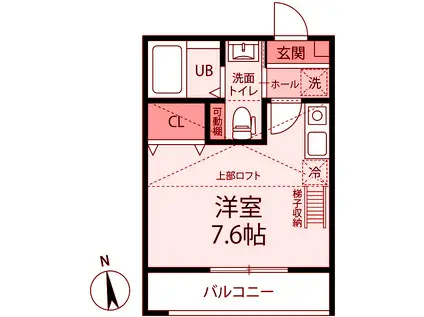 春のそよ風とESPRESSO(1K/2階)の間取り写真