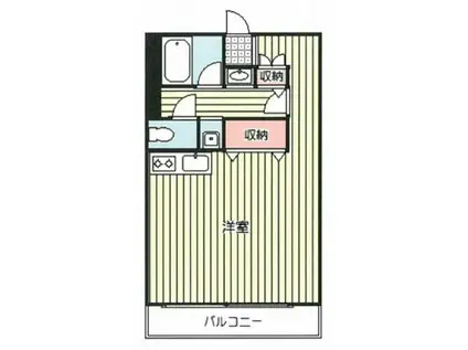 川口サニーコーポ(ワンルーム/2階)の間取り写真