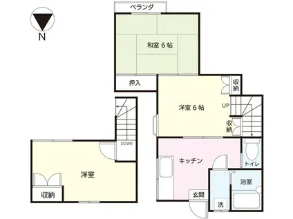イヴェール館(2SDK/2階)の間取り写真