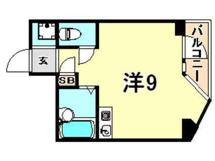 ドミール寺尾(ワンルーム/3階)の間取り写真