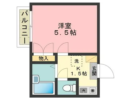 メゾン・ド・ロコ(1K/1階)の間取り写真