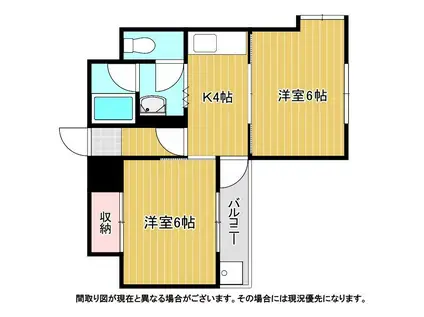 グリーンプラザ春日(2K/2階)の間取り写真