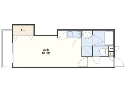 TGW文教通(ワンルーム/1階)の間取り写真