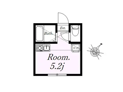 ユナイト星川アーセナル(ワンルーム/1階)の間取り写真