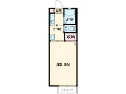 メゾンドマモール(1K/2階)の間取り写真