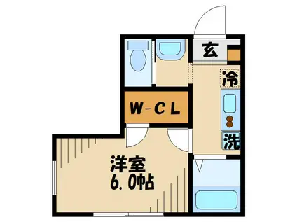 キャメル分倍河原(1K/3階)の間取り写真