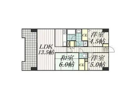 ファインビュ―千葉(3LDK/3階)の間取り写真