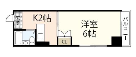 第8やたがいビル(1K/3階)の間取り写真