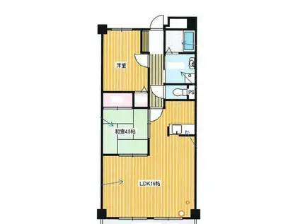 フレンドビル21(2LDK/9階)の間取り写真