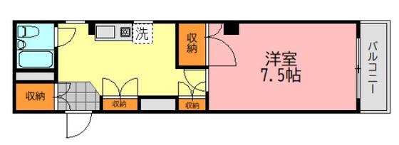 昭電社ビル(1K/3階)の間取り写真