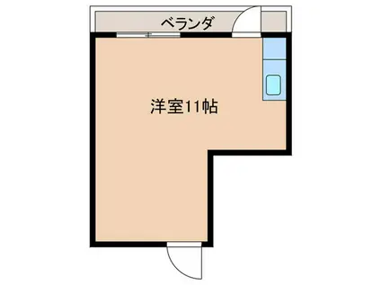 ユウセイ丸進ビル(ワンルーム/2階)の間取り写真