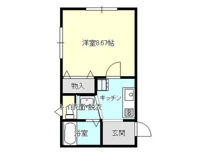 コーポHIRO(1K/1階)の間取り写真