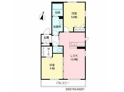 PRADO陣原 (2LDK/2階)の間取り写真