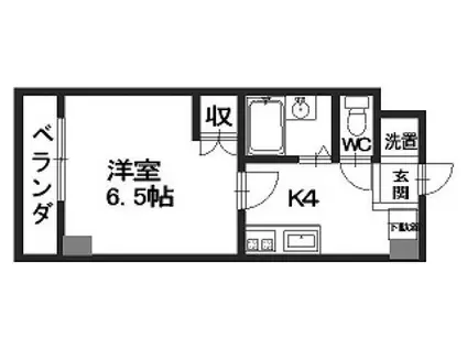 第2植野ビル(1K/7階)の間取り写真