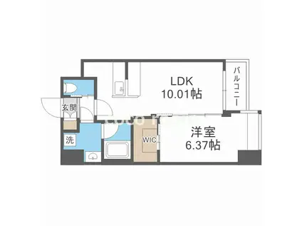 VINOプレジオ本町(1LDK/2階)の間取り写真