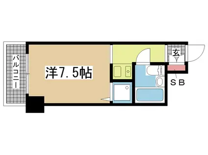 ライオンズマンション野田(1K/2階)の間取り写真