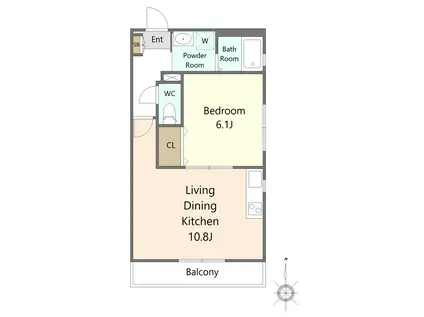 サンクレスト(1LDK/2階)の間取り写真