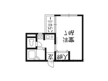 セジュール丹波橋(1K/1階)の間取り写真