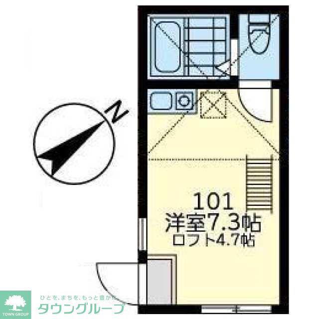 ユナイト六浦セグラーテ(ワンルーム/1階)の間取り写真