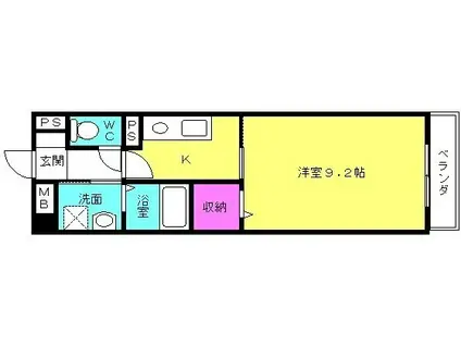 コンフォート本町(ワンルーム/3階)の間取り写真