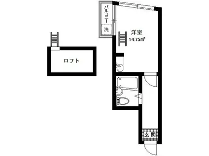 LP滝野川(1K/2階)の間取り写真