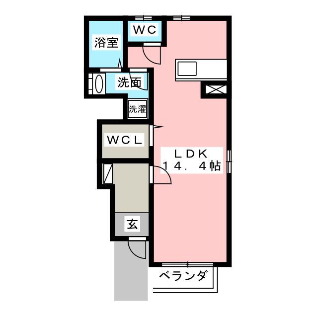 サンライズA(1K/1階)の間取り写真