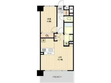 シエナ仙台III(1LDK/4階)の間取り写真