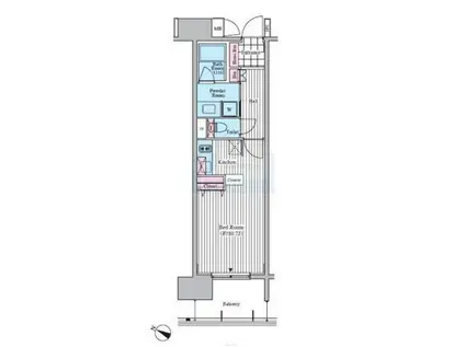 クロスレジデンス東十条(ワンルーム/5階)の間取り写真