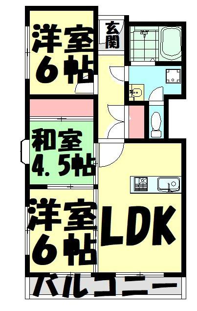 ラームズプラザ(3LDK/3階)の間取り写真