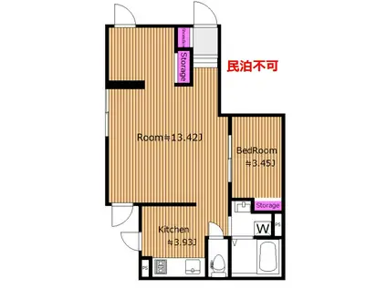 2面採光 PREAS SHIBUYAHONMACHI B(2LDK/2階)の間取り写真