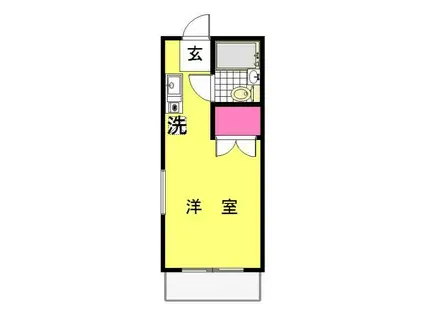 細川ビル(ワンルーム/3階)の間取り写真