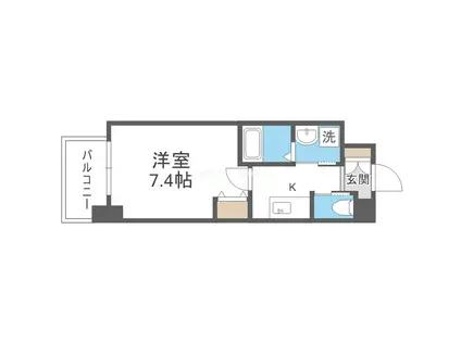 ファーストフィオーレ江坂レガリス(1K/11階)の間取り写真