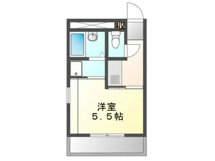 日の出プラザ2号館(1K/2階)の間取り写真