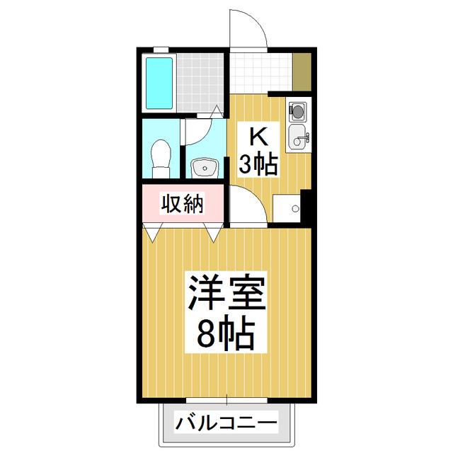 セジュール庄内B(1K/1階)の間取り写真