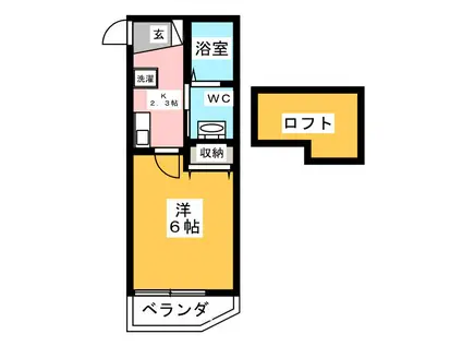 アクアプレイス宮崎台(1K/3階)の間取り写真