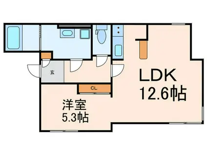 ALERO三軒茶屋(1LDK/4階)の間取り写真