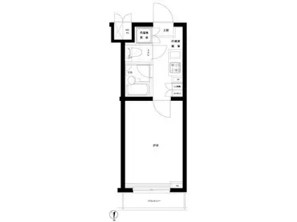 ルーブル早稲田六番館(1K/1階)の間取り写真