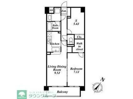 プレミアノッツェ祐天寺(1SLDK/1階)の間取り写真