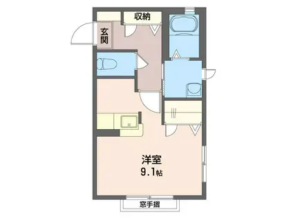 メゾン・ド・グラース(ワンルーム/1階)の間取り写真