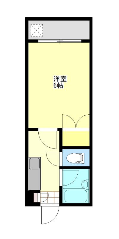 YARD HOUSE 17(1K/4階)の間取り写真