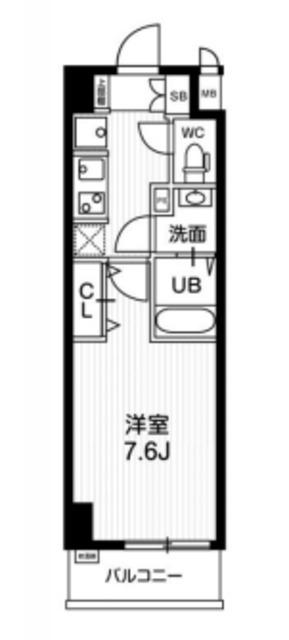 N-STAGE亀戸II(1K/4階)の間取り写真